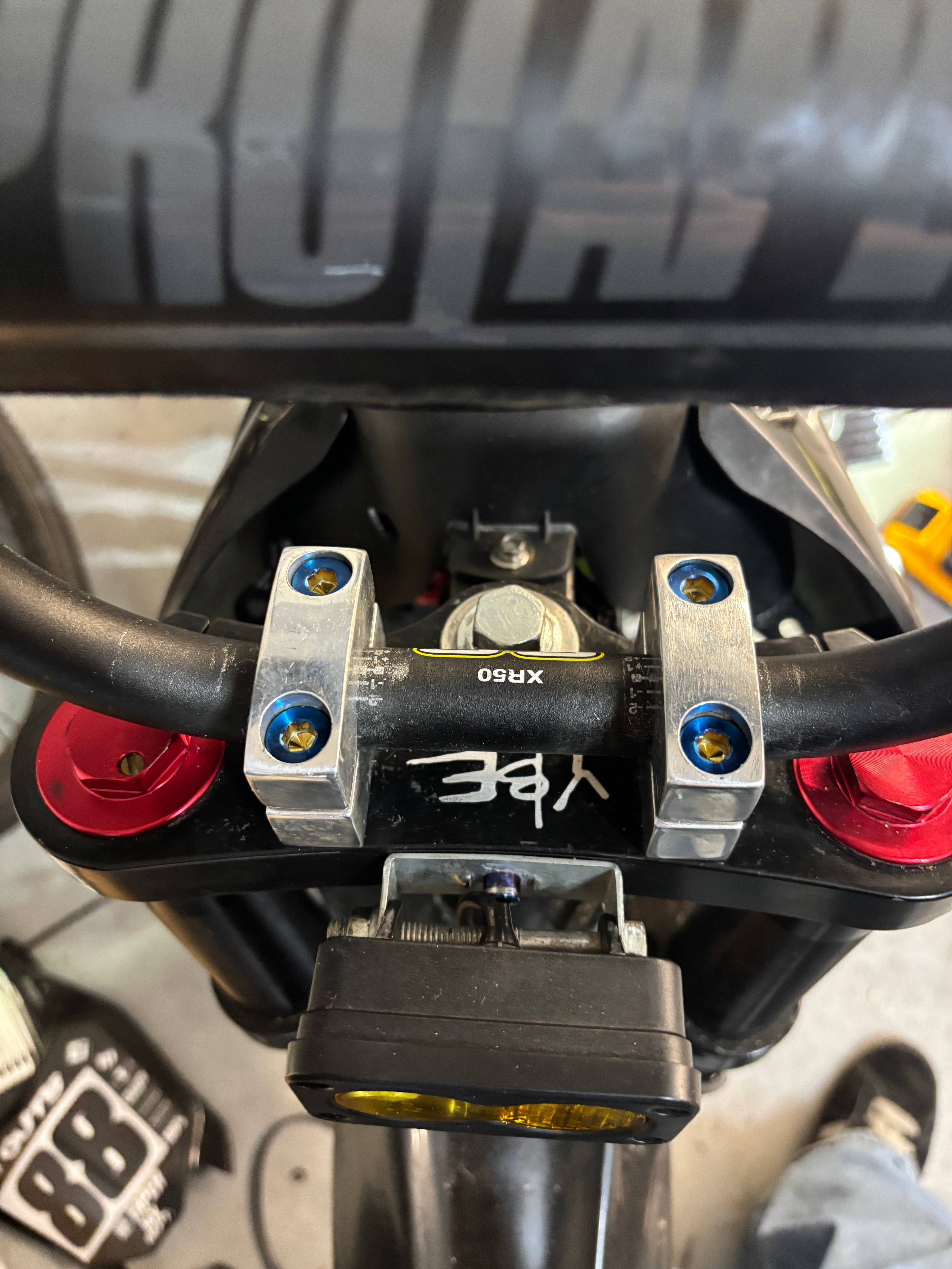 (ALL BRANDS) Triple Clamp Bar Mount Titanium Bolts!