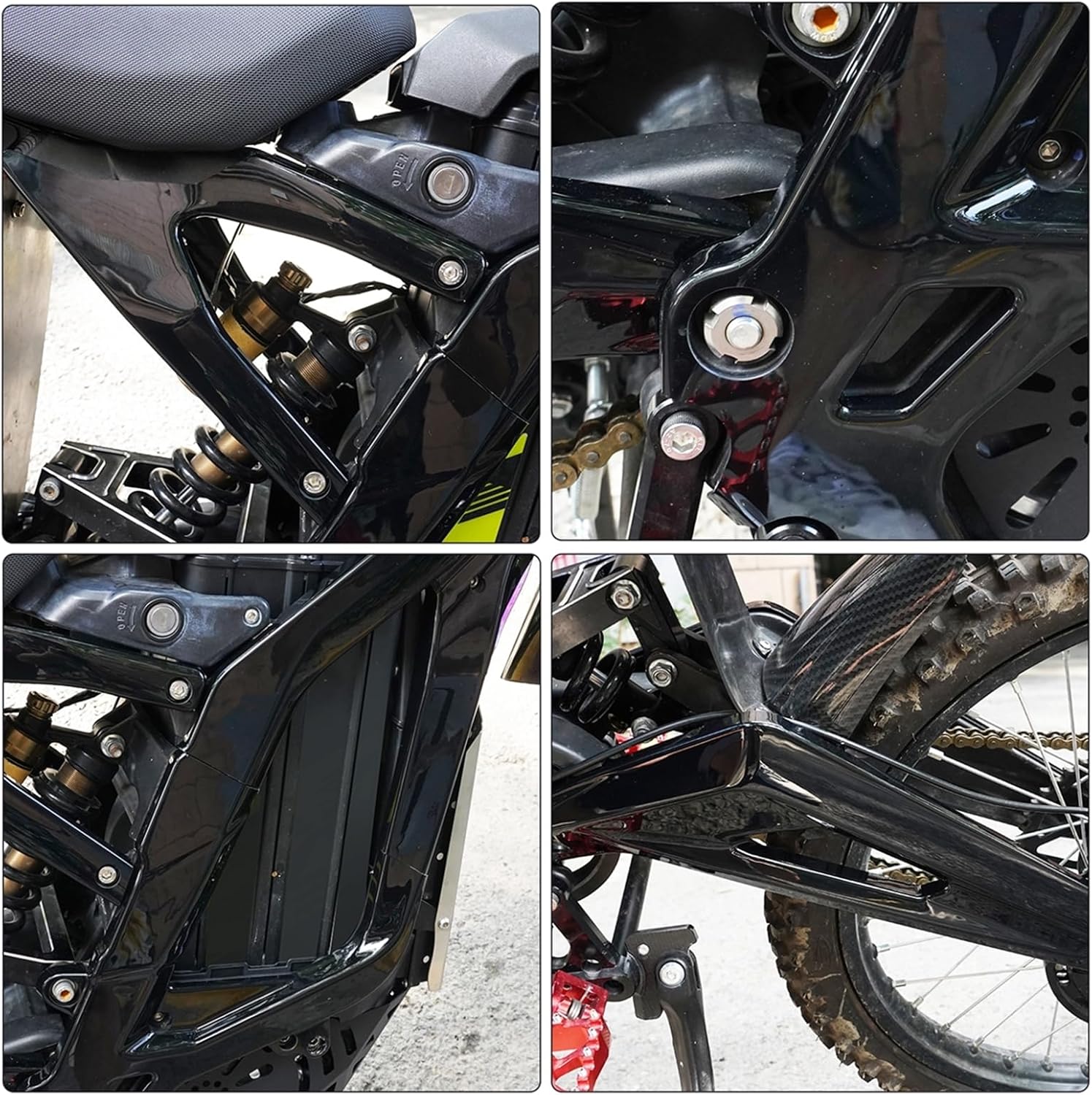 Sur-Ron Light Bee X Frame Gaurds Glossy Black