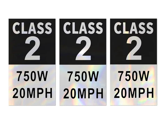 10 Class 2 E-Bike Stickers
